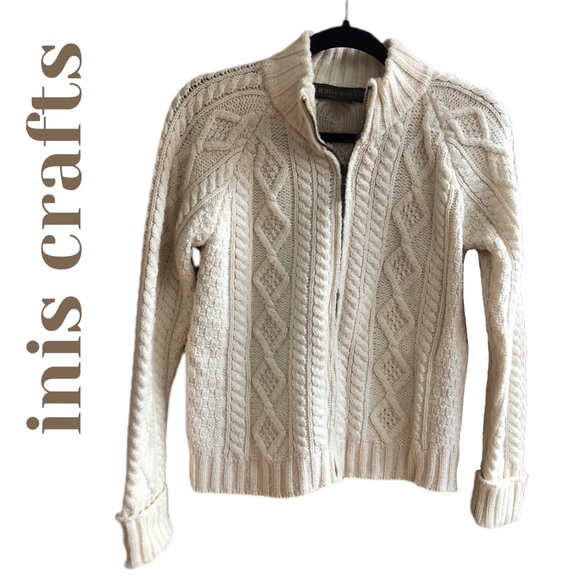Inis international Sweaters - Inis crafts cream cable knit sweater